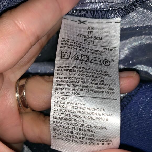 NWT Banana Republic Ruby Stripe Metallic Top Shirt - Picture 5 of 5